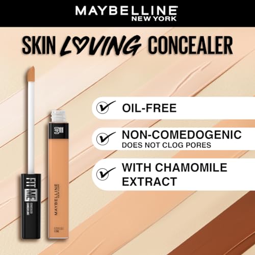 Maybelline New York Full Coverage Liquid Concealer For All Skin Type, Matte & Poreless Ultra Blendable, Fit Me!, 40 Caramel, 6.8ml - Image 3