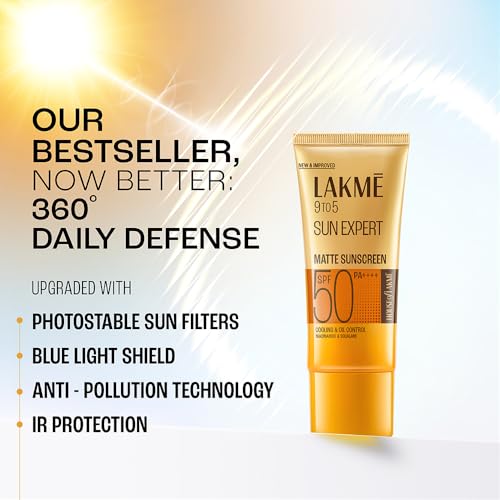 Lakme SPF 50 PA++++ Sunscreen Lotion for Bright Skin | In Vivo Tested | UVA UVB Blue Light Protection | Waterlight| No White Cast | Niacinamide| For All Skin Types | 100 ml - Image 5
