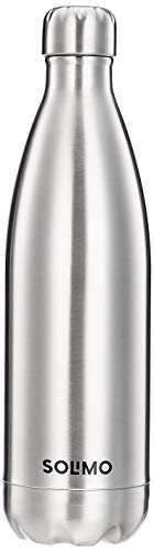Amazon Brand - Solimo Stainless Steel Insulated 24 Hours Hot or Cold Bottle Flask, 1000 ml, Silver