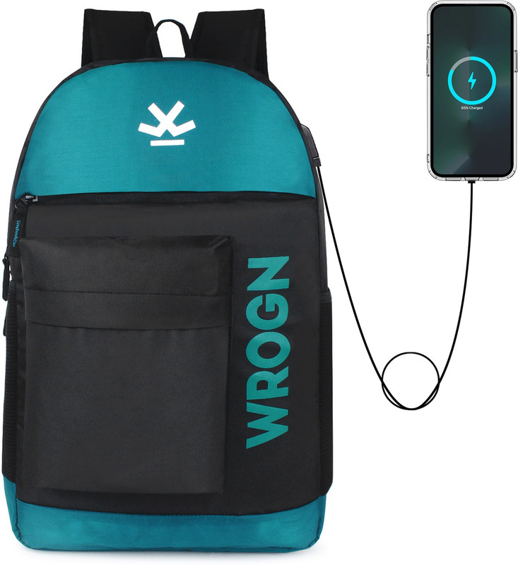 WROGN Unisex Smart Bag With USB Charging Port Casual Laptop Bag-Office Bag-School Bag 35 L Laptop Backpack(Blue)