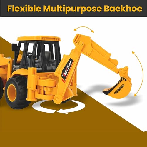 PLUSPOINT Excavator Toy Construction Realistic