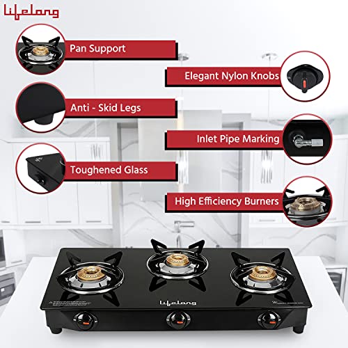 Lifelong 3 Burner Gas Stove
