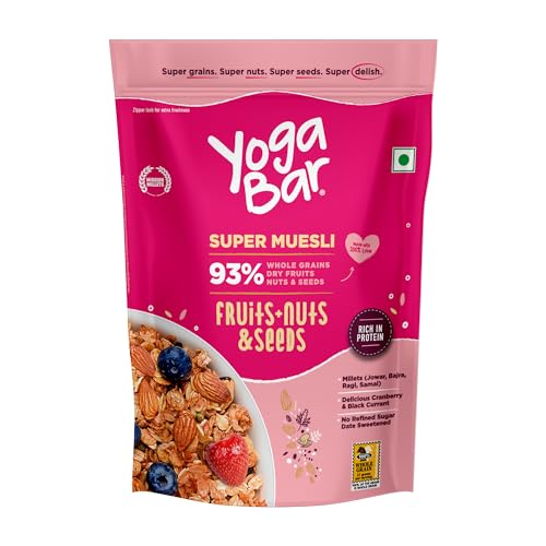 Yogabar Wholegrain Breakfast Muesli |Fruits Nuts and Seeds | Dark Chocolate Cranberry |No Sugar Super Muesli |400gm Each - Image 5