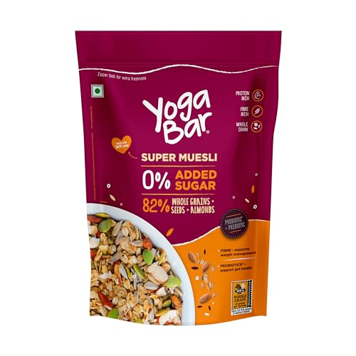 Yogabar Wholegrain Breakfast Muesli |Fruits Nuts and Seeds | Dark Chocolate Cranberry |No Sugar Super Muesli |400gm Each - Image 7