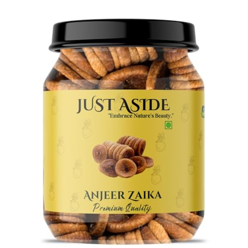 JUST ASIDE Premium Dried Anjeer Figs 500gm | Soft & Sweet Afghani Anjeer/Big Dried Anjir Figs | Rich Source of Iron, Vitamins & Fiber | Low in Fat (500gm)