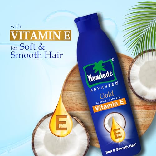 Parachute Advansed Gold Vitamin E Coconut Hair Oil| Long & Soft Hair | For All Hair Type| No Paraben & Silicones| 300ml - Image 2