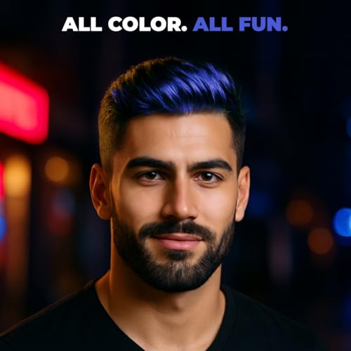 Beardo Quicky Hair Color - Blue Edge, 50 ml | Temporary 1-Day 1-Wash | DIY Instant Hair Color Makeup for Men | No Bleach | No Ammonia | No Damage - Image 2