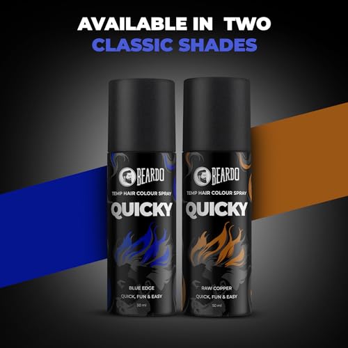 Beardo Quicky Hair Color - Blue Edge, 50 ml | Temporary 1-Day 1-Wash | DIY Instant Hair Color Makeup for Men | No Bleach | No Ammonia | No Damage - Image 7