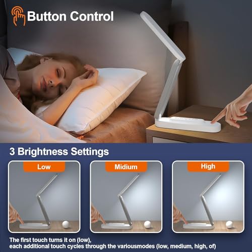 Fulminare Plastic LED Desk Lamp Dimmable Reading Table Lamp with USB Charging Port 3 Colour Mode,Touch Control Eye Caring, Desk for Study, Work (Pawn), Assorted - Image 6