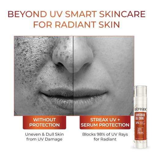 Streax Sunscreen Gel Crème SPF 50 PA+++, 50g | 3% Niacinamide | Serum Infused Sunscreen | Non-Oily, No White Cast | Hydrating & Brightening - Image 6