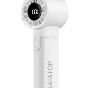 Gaiatop Portable Handheld Turbo Fan, 1-100 Adjustable High Speeds, 3-20Hrs Cooling Times, 4800mAh USB Rechargeable Portable Small Hand Fans with Lanyard for Outdoor, Travel, Home, Make Up, White