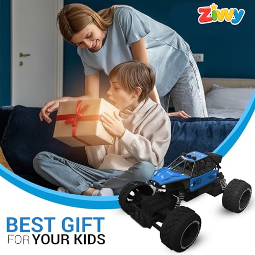 Blue RC Car Rock Crawler Remote Control Car with LED Headlight, Rechargeable Battery High Speed Off Road RC Car, Monster Truck Toy Car for Kids & Boys 7-14 Years | Remote Control Car Toy Gift - Image 6