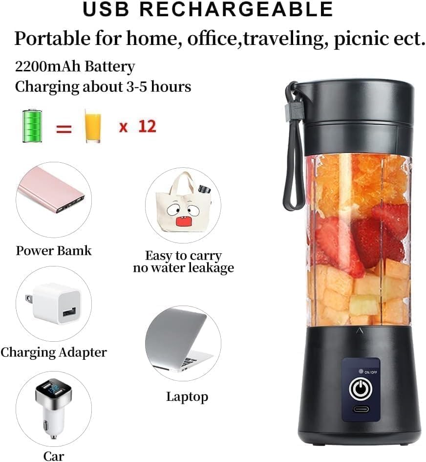 Portable 6-Blade Juicer Blender