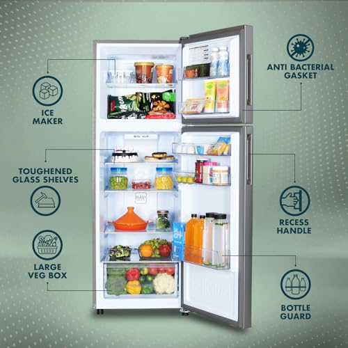 Haier 240L 3 Star Frost Free Top Mount Double Door Refrigerator|5 In 1 Convertible Modes|Twin Inverter|200% Faster Ice Making in 49 Minutes (HEF-253GS-P, Moon Silver) - Image 6