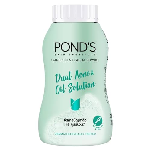 POND'S Dual Acne & Oil Solution Ultra Matte Facial Powder 50 gm (Tea Tree Oil, CICA)