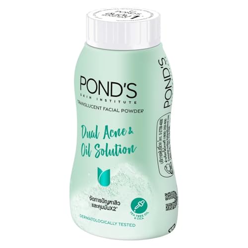 POND'S Dual Acne & Oil Solution Ultra Matte Facial Powder 50 gm (Tea Tree Oil, CICA) - Image 3