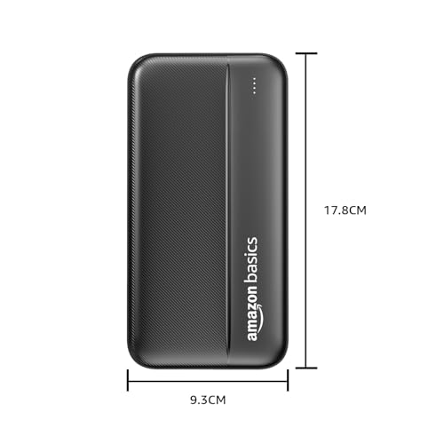 Amazon Basics 20000 mAh Power Bank | 22.5W Fast Charging | Dual Output & Input | Charge 3 Devices Simultaneously | for Smartphones, TWS Earbuds, Speakers, Tablets (Black) - Image 7