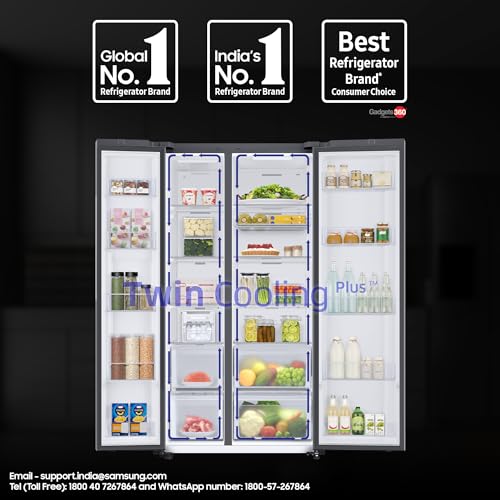 Samsung 653 Liters Bespoke Convertible 5 in 1 Side by Side Refrigerator (Clean Navy, RS76CB81A341) - Image 6