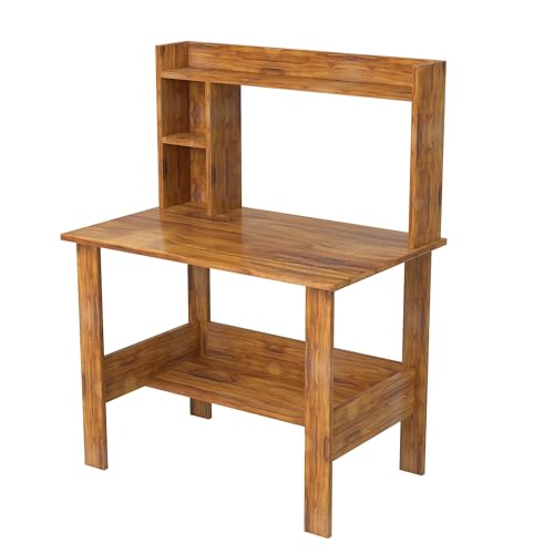 Callas ST-40 Wooden Study Table with Hutch & Bottom Storage – Multi-Purpose Office Desk for Laptop, Computer, Writing & Study – Durable Engineered Wood Workstation for Home & Office (Walnut, ST-40) - Image 5