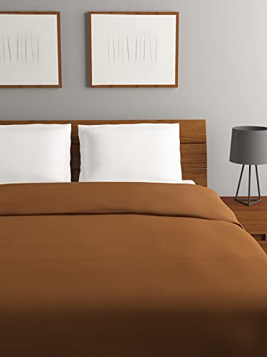 220 GSM All Season Brown Fleece Blanket Double Bed| TC - 220