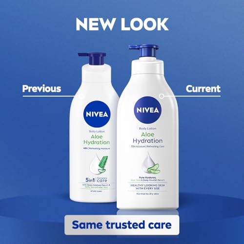 NIVEA Aloe Hydration Body Lotion 600 ml | 72 H Moisturization | Refreshing | Non Sticky Feel | With Goodness of Aloe Vera For Instant Hydrating In Summer | For Men & Women - Image 3