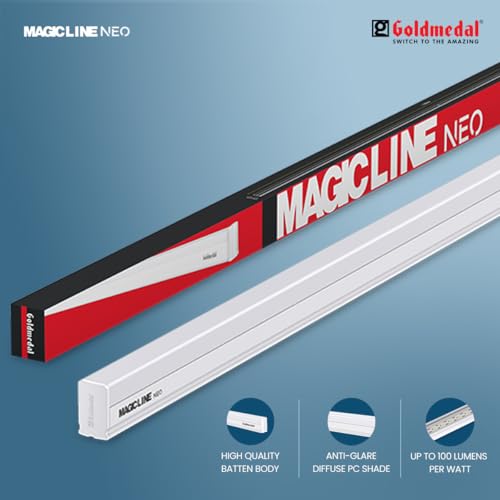 Goldmedal Magic Line Neo 22W LED Batten | With 2000 Lumens | LED Tubelight for Home | Surge Protection up to 4kV | High Voltage Protection up to 300VAC | Cool Daylight (6500K) - Image 6