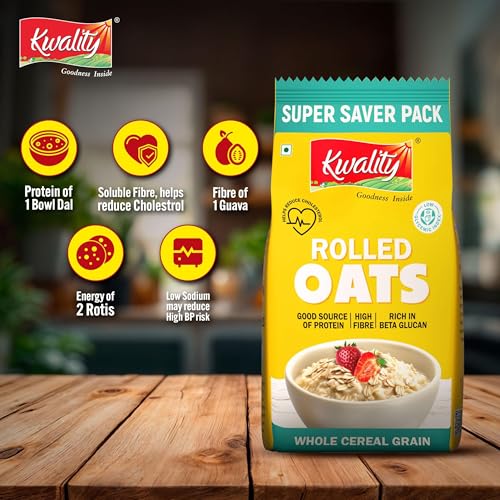 Kwality Rolled Oats 1kg Pouch