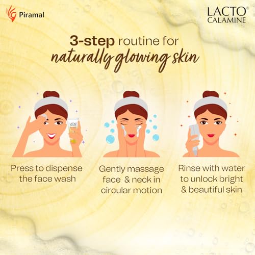 Lacto Calamine Ubtan Face Wash for Glowing Skin | Natural Face Wash with Sandalwood, Saffron, Neem, Almond & Turmeric | Exfoliating Facewash reduces Tan | Sulphate, Paraben Free | 100 ml Pack of 2 - Image 5