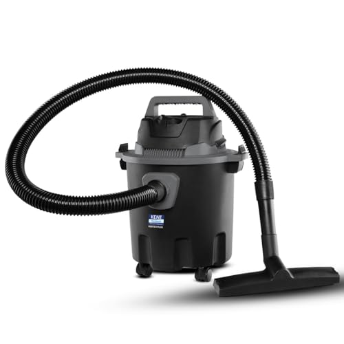 KENT Vortex Plus Wet & Dry Vacuum Cleaner | Blower Function | 1200W Power & 12L Capacity | High Suction 17 kPa | Cyclone5 Technology | HEPA Filter | ABS Body & Rubberised Wheels | Black & Grey