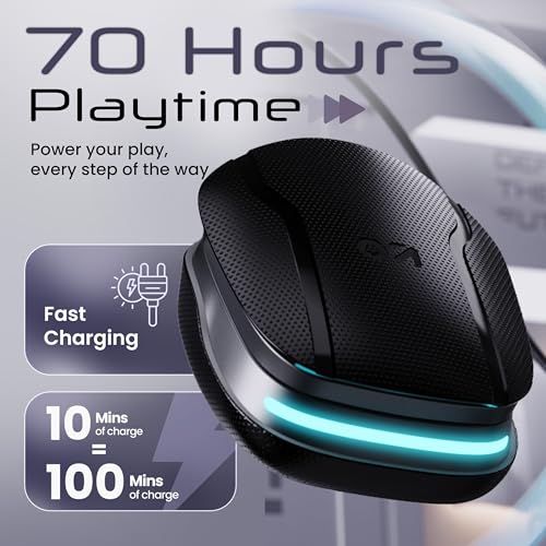 GOBOULT Astra Neo Bluetooth in Ear Earbuds with 70H Playtime, 40mm Bass Driver, Zen ENC Mic, Type-C Charging, Bluetooth 5.4, Low Latency Gaming, Made in India, Wireless Earbud (Black) - Image 3