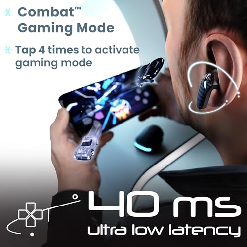 GOBOULT Astra Neo Bluetooth in Ear Earbuds with 70H Playtime, 40mm Bass Driver, Zen ENC Mic, Type-C Charging, Bluetooth 5.4, Low Latency Gaming, Made in India, Wireless Earbud (Black) - Image 5