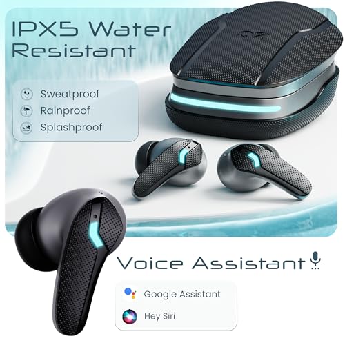 GOBOULT Astra Neo Bluetooth in Ear Earbuds with 70H Playtime, 40mm Bass Driver, Zen ENC Mic, Type-C Charging, Bluetooth 5.4, Low Latency Gaming, Made in India, Wireless Earbud (Black) - Image 7