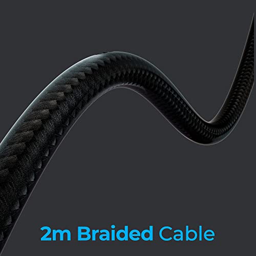 Zebronics Jet PRO Premium Wired Gaming On Ear Headphone with LED for Headband + earcups, 40mm Neodymium Drivers, 2 Meter Braided Cable, with mic, Suspension Design, 3.5mm + USB Connector (Black, Blue) - Image 5