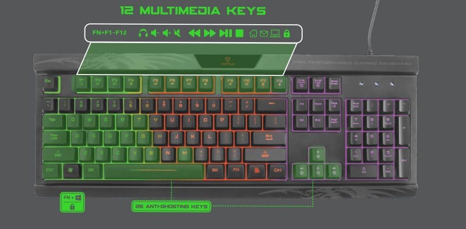 Promate Vertux Promate Gaming Keyboard