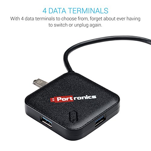 Portronics Mport 34M USB-C Hub (4-in-1) Multiport Adapter with 4-Port USB 3.0 & Upto 5 Gbps High-Speed Data Transfer for Laptop, Mac, Smartphone, Tablet (Black) - Image 4