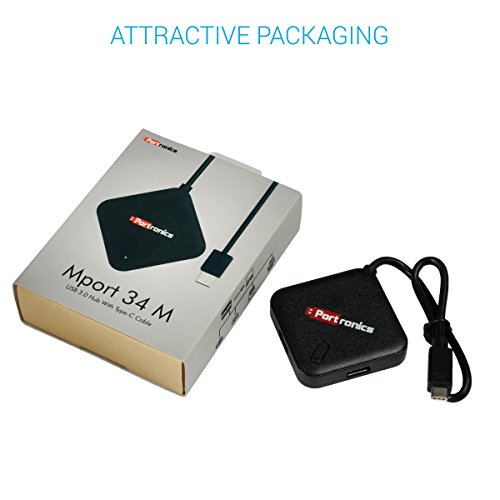 Portronics Mport 34M USB-C Hub (4-in-1) Multiport Adapter with 4-Port USB 3.0 & Upto 5 Gbps High-Speed Data Transfer for Laptop, Mac, Smartphone, Tablet (Black) - Image 6