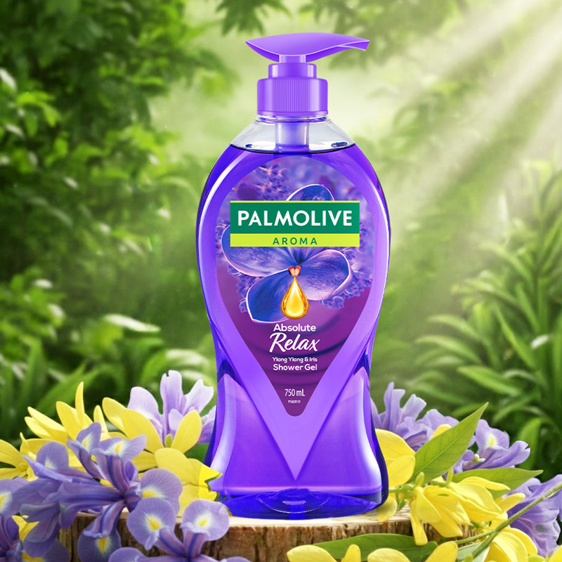 PALMOLIVE Iris & Ylang Essential Oil Aroma Absolute Relax, Moisturizing Body Wash(750 ml)
