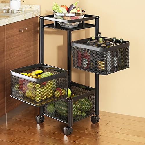 TEX-RO Kitchen Square Organizer Trolley
