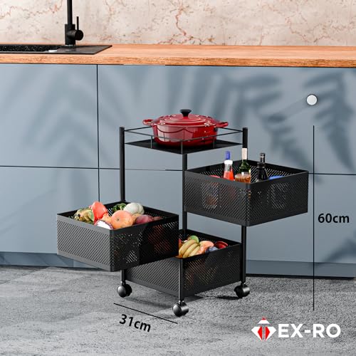 TEX-RO Kitchen Square Organizer Trolley