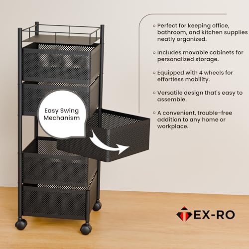 TEX-RO Kitchen Square Organizer Trolley