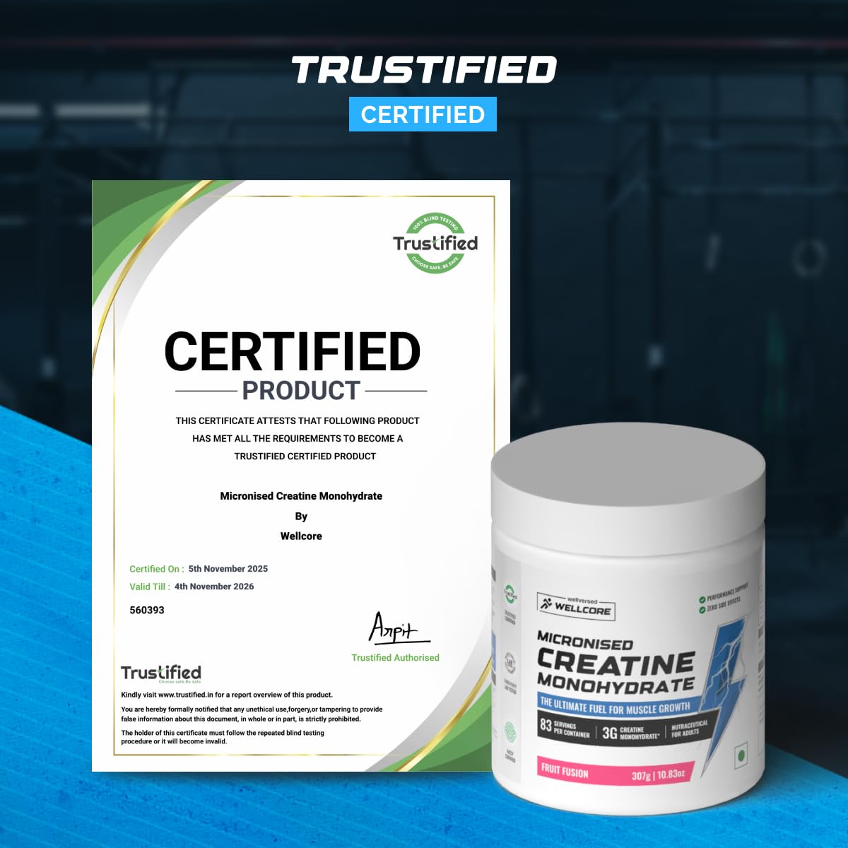 Wellcore Pure Micronised Creatine Powder