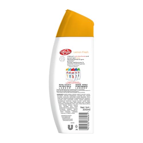 Lifebuoy Lemon Fresh Antibacterial Body Wash, 300ml - Image 4
