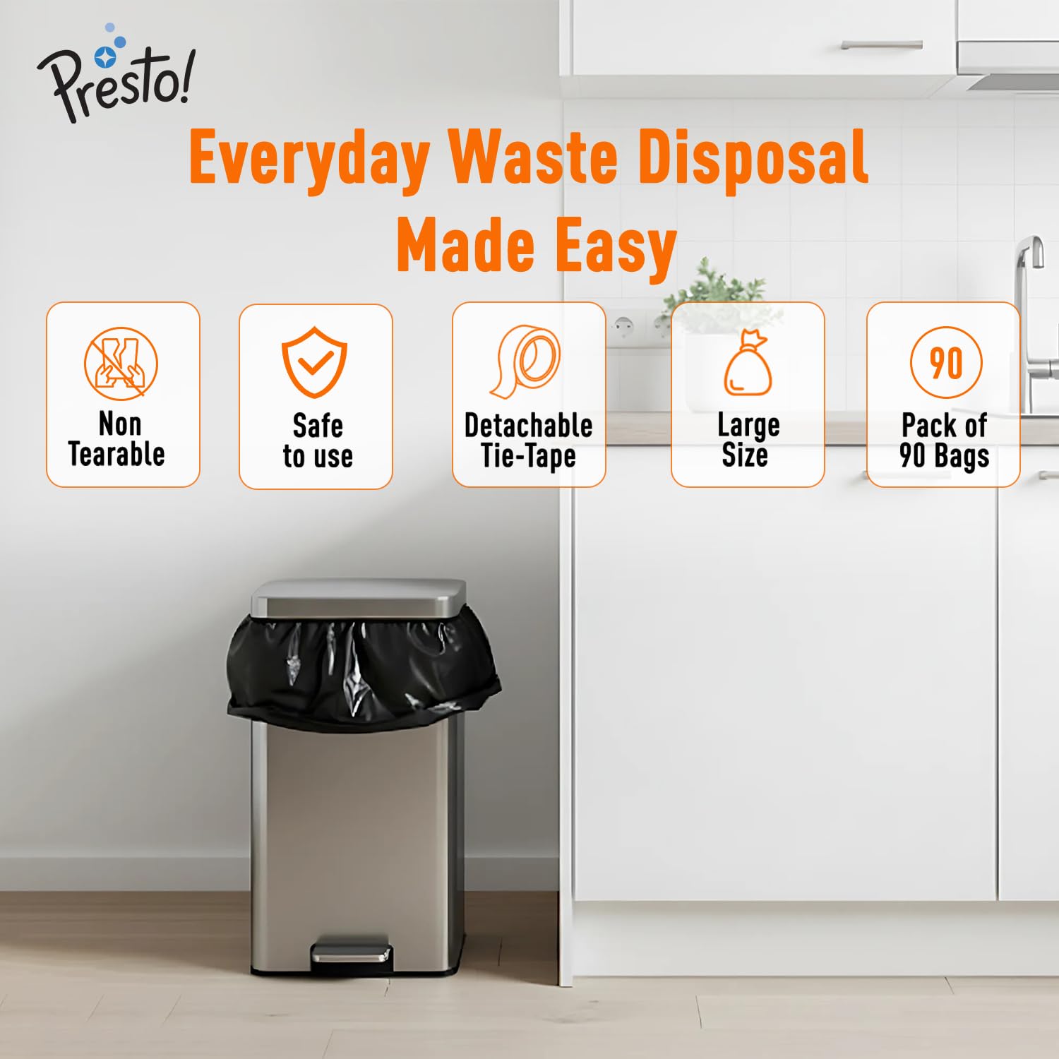 Amazon Brand - Presto! Garbage