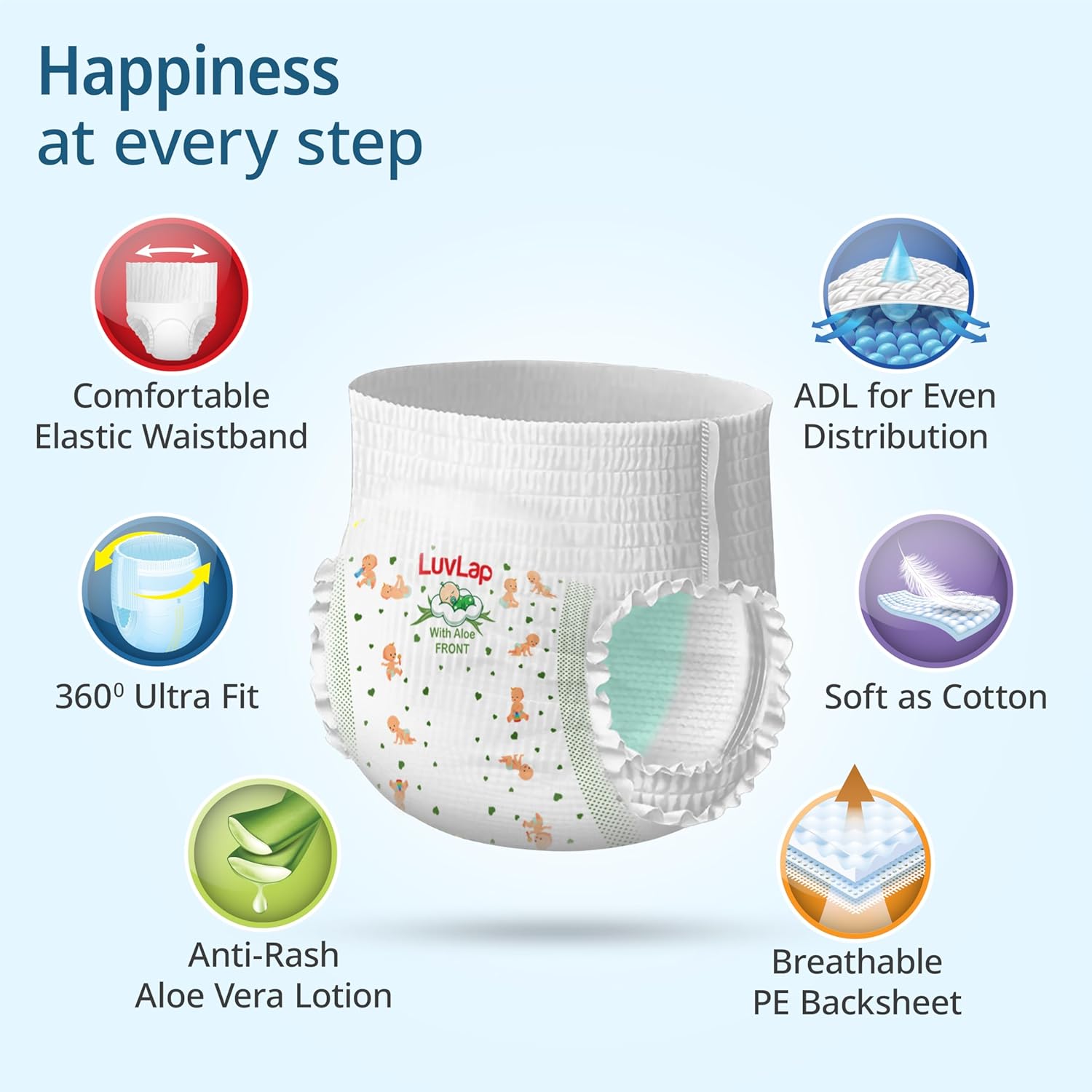 LuvLap Pant Style Baby Diapers