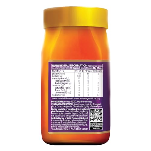 Saffola Honey Gold, 100% Pure Honey, Made with Kashmir Honey, 1Kg - Image 3