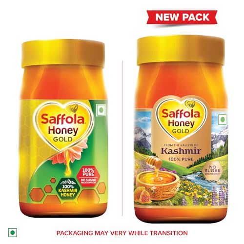 Saffola Honey Gold, 100% Pure Honey, Made with Kashmir Honey, 1Kg - Image 4