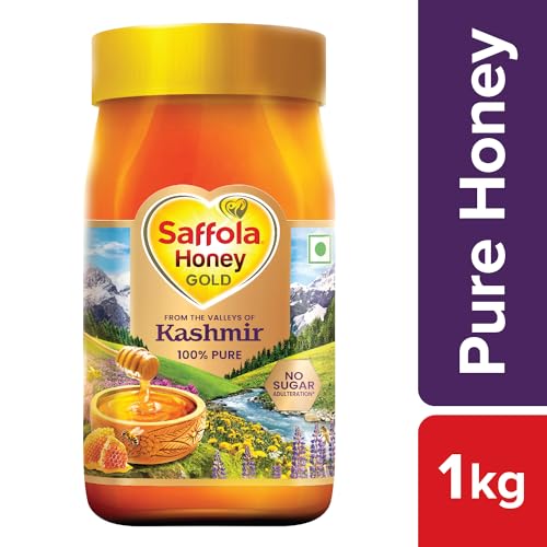 Saffola Honey Gold, 100% Pure Honey, Made with Kashmir Honey, 1Kg - Image 7