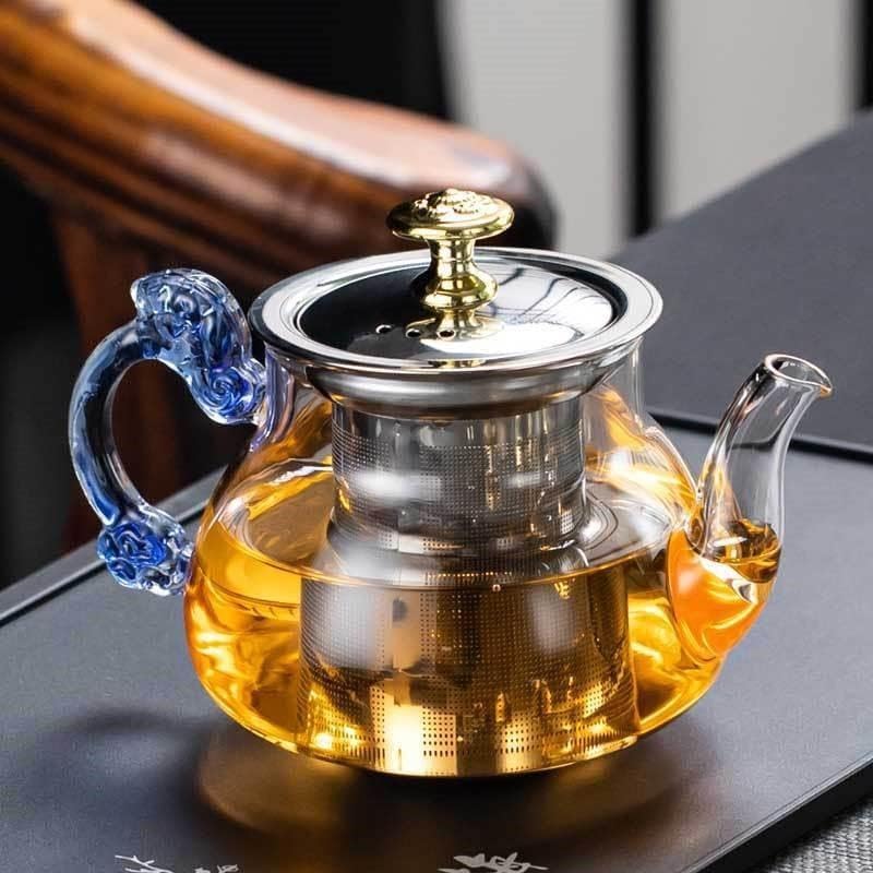 Glass Tea Pot with Stainless