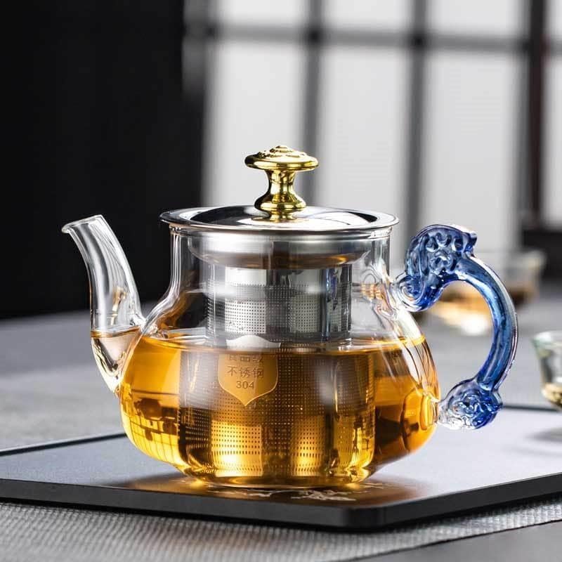 Glass Tea Pot with Stainless