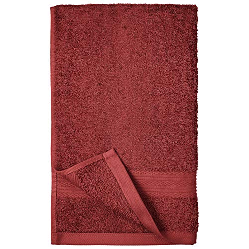 AmazonBasics Cotton Hand Towel 500 GSM (Set of 6, Red) - Image 3